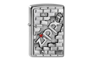 Зажигалка бензиновая Zippo The Wall Emblem Satin Chrome Cатин хром (2003963)