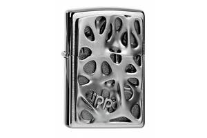 Зажигалка бензиновая Zippo Voronoi Матовый хром с объемной эмблемой (2004313)