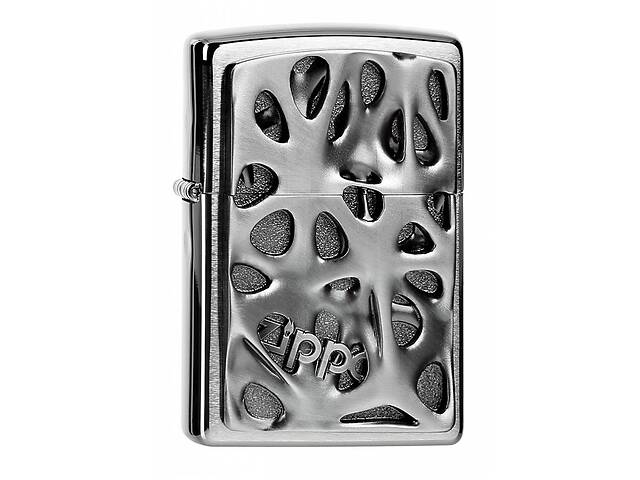 Зажигалка бензиновая Zippo Voronoi Матовый хром с объемной эмблемой (2004313)