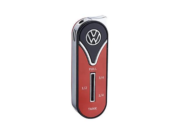 Зажигалка газовая пьезо Licences VW Metal Lighter Fuel Gauge Красно-черная (40610130BLRED)