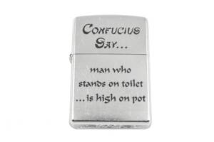 Зажигалка Zippo Confucius Say Toilet Street Chrome (28459)