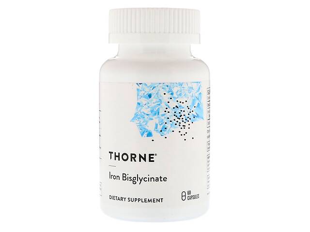 Железо биглицинат Thorne Research 25 мг Iron Bisglycinate 60 капсул (THR00345)