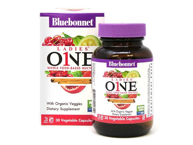 Женские Мультивитамины, Ladies' One, Bluebonnet Nutrition, 30 растительных капсул