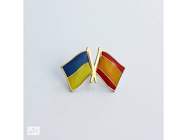 Значок Dobroznak прапори Україна / Іспанія (6154)