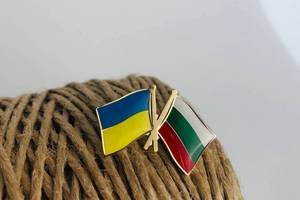 Значок Dobroznak Прапори України/Болгарії (позолота) (6107)