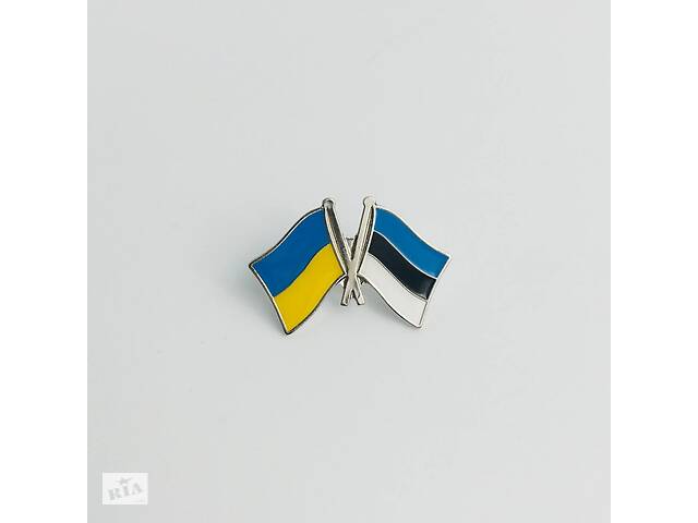 Значок Dobroznak прапори України / Естонії (6274)