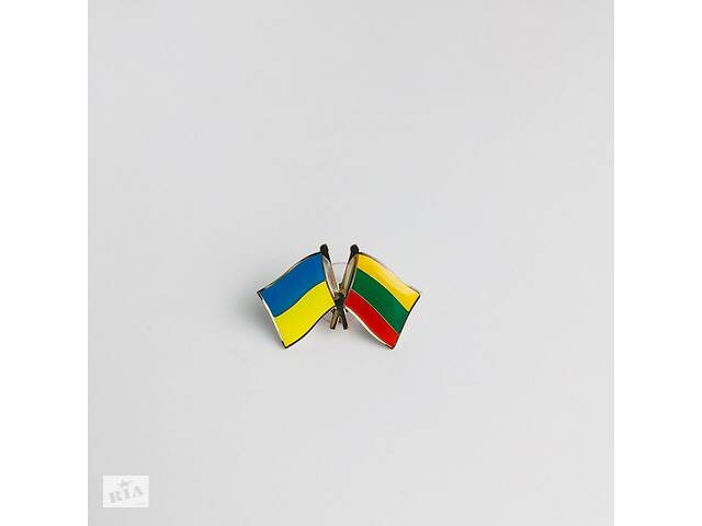 Значок Dobroznak Прапори України/Литви (позолота) (6103)
