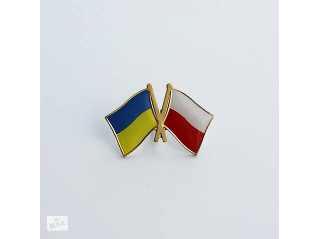 Значок Dobroznak Прапори України/Польщі (позолота) (6109)