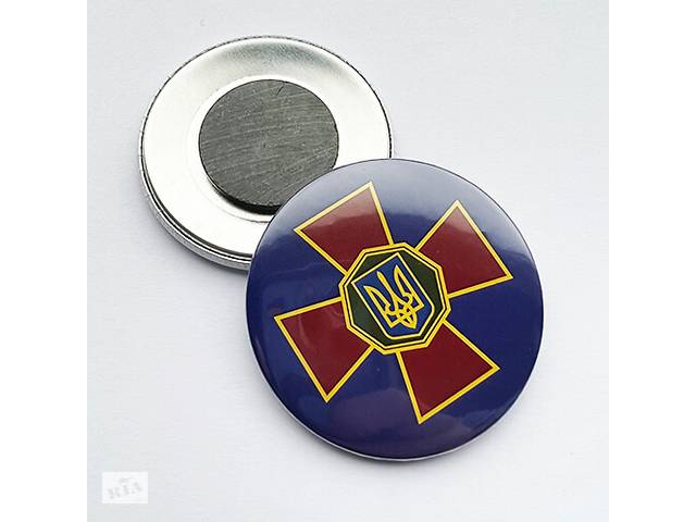 Значок на магніті Національної гвардії України 56мм