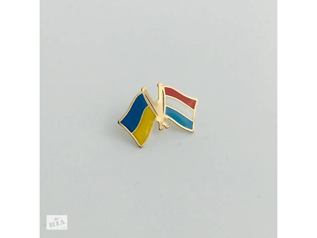 Значок Прапори У0країна / Люксембург (6068)