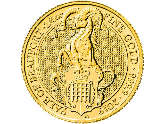 Золотая монета 1/4oz Йельский Бофорт 25 фунтов стерлингов 2019 Великобритания