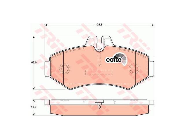 Колодки тормозные дисковые задние MERCEDES-BENZ SPRINTER 901-905 95-06, VW LT28-55 96-06