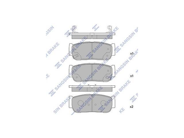 Колодки тормозные KIA SORENTO I (JC) 02-11; SSANGYONG KYRON 05-; SSANGYONG REXTON 12-