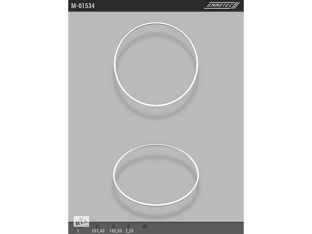 Кольцо тефлоновое ГУР O101,4x105 S2,2 тип 1 EMMETEC M-01534