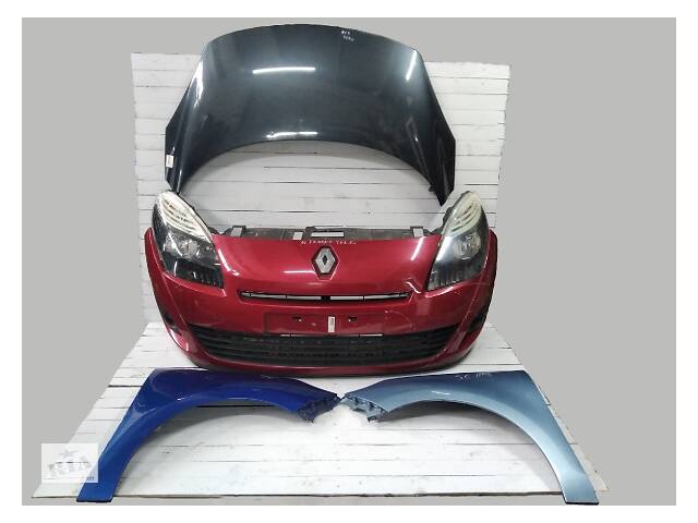 Комплект для Renault Scenic 3, Grand Scenic капот, бампер передний, фары передние пара, крылья 2009-2019