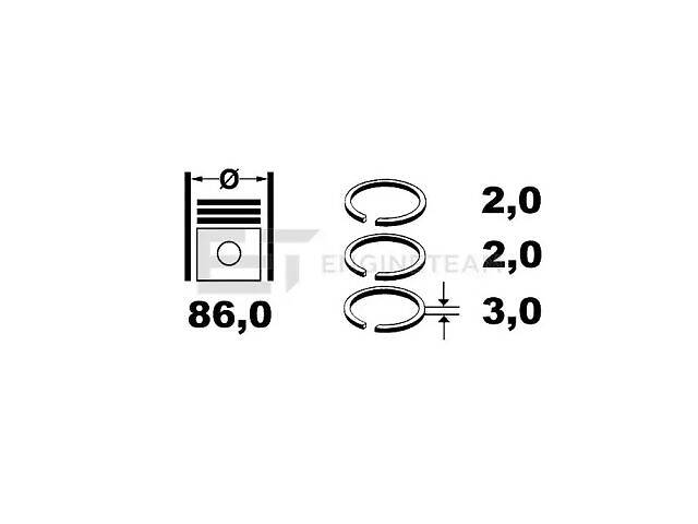 Комплект колец TD4610780 на MAZDA 6 седан (GG) 2002-2008