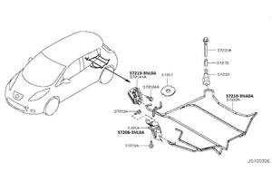Комплект крепления запасного колеса на NISSAN LEAF Ze0, AZe0, Ze1