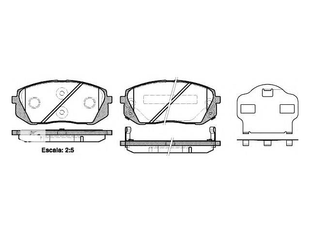 Комплект передних тормозов. колодок Kia Sportage 2.0CRDi 08-/Hyundai IX35/IX40 11-