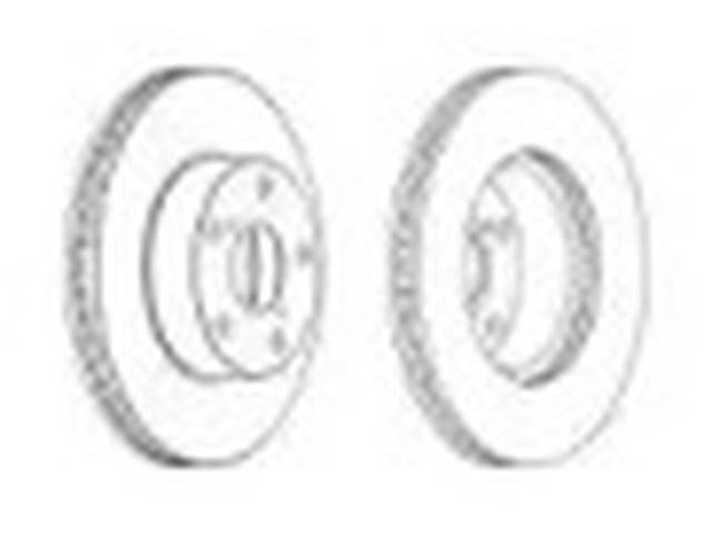 Комплект передних тормозных дисков (2 шт) NT0151934 на Toyota RAV4 2001-2006 (CA20W)