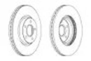 Комплект передних тормозных дисков (2 шт) NT0151942 на Ford Escape 3 2013-2019