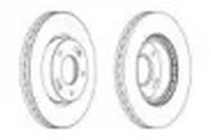 Комплект передних тормозных дисков (2 шт) WD0152052 на Kia Magentis 2009-2011