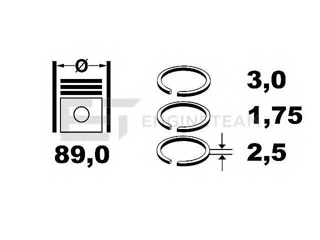 Комплект поршневых колец для моделей:NISSAN (INTERSTAR,INTERSTAR,PRIMASTAR,PRIMASTAR,INTERSTAR), OPEL (MOVANO,MOVAN...