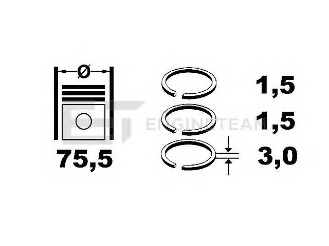 Комплект поршневых колец для моделей:SKODA (OCTAVIA,FABIA,FABIA,FABIA,FABIA)