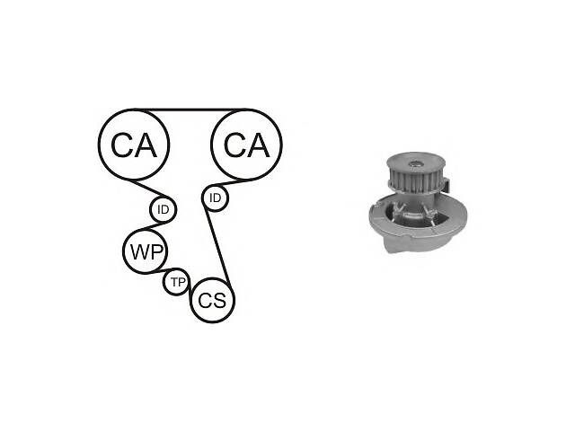 Комплект ремня ГРМ + водяной насос для моделей:OPEL (VECTRA,VECTRA,VECTRA), VAUXHALL (VECTRA,VECTRA,VECTRA)
