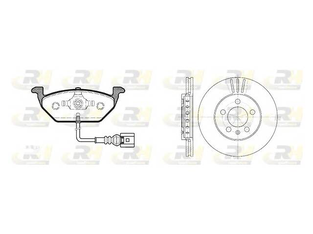 Комплект тормозной диск и колодки для моделей:AUDI (A3), SEAT (IBIZA,IBIZA), SKODA (OCTAVIA,OCTAVIA,ROOMSTER,ROOMSTE...