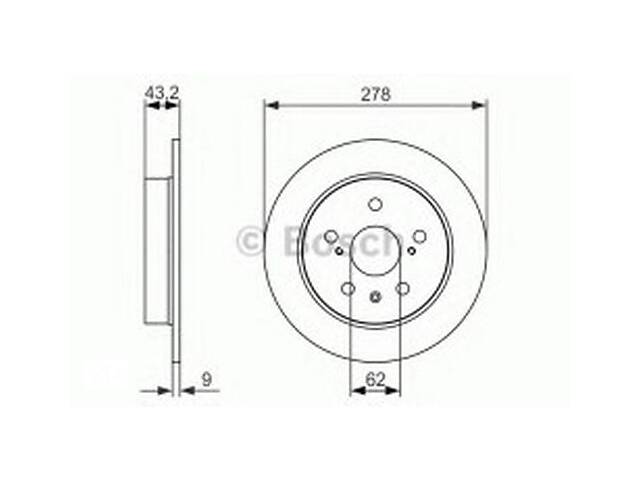 Комплект тормозных дисков (2 шт) WD0157145 на Suzuki SX4 2006-2014