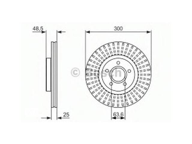 Комплект тормозных дисков (2 шт) WD0157417 на Ford Connect 2013-