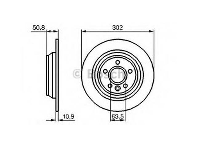 Комплект тормозных дисков (2 шт) WD0157237 на Ford Kuga 1 2008-2013