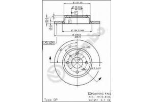 Комплект тормозных дисков (2 шт) WD0157547 на Lada (Ваз) 2113-15 1997-2012