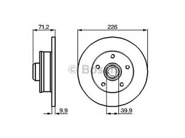 Комплект тормозных дисков (2 шт) WD0156988 на Volkswagen Passat B3/B4 1988-1996