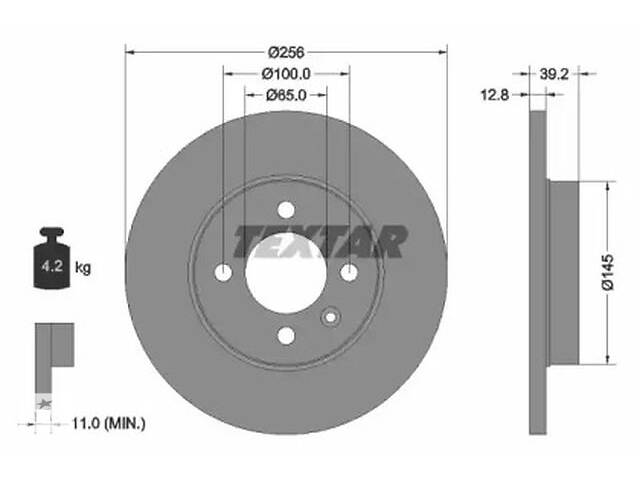 Комплект тормозных дисков (2 шт) WD0156005 на Volkswagen Passat B3/B4 1988-1996