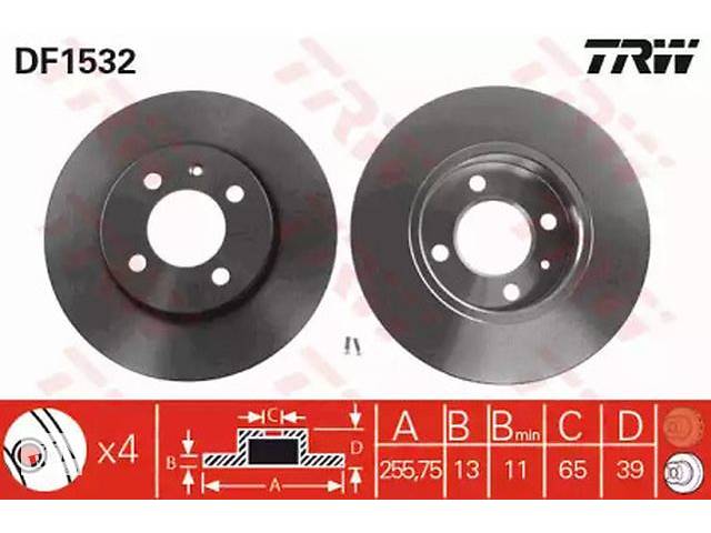 Комплект тормозных дисков (2 шт) WD0157950 на Volkswagen Passat B3/B4 1988-1996