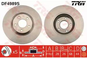 Комплект тормозных дисков (2 шт) WD0158595 на Nissan Juke 2011-2020