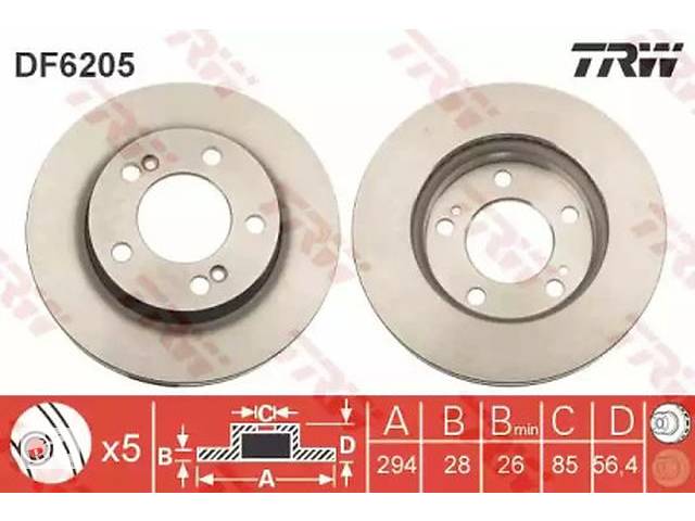 Комплект тормозных дисков (2 шт) NT0158698 на Ssangyong Rexton 2001-2006