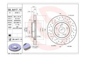 Комплект тормозных дисков (2шт) NT0158866 на Toyota Auris 1 (E150) 2006-2012
