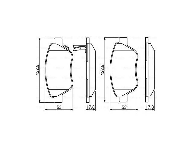 Комплект тормозных колодок TD0339378 на VW 2000 - series 2000-