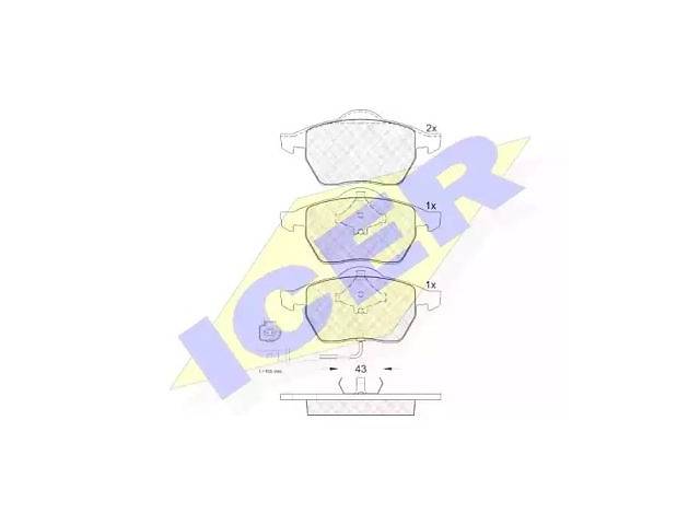 Комплект тормозных колодок TD0872074 на AUDI TT Roadster (8N9) 1999-2006