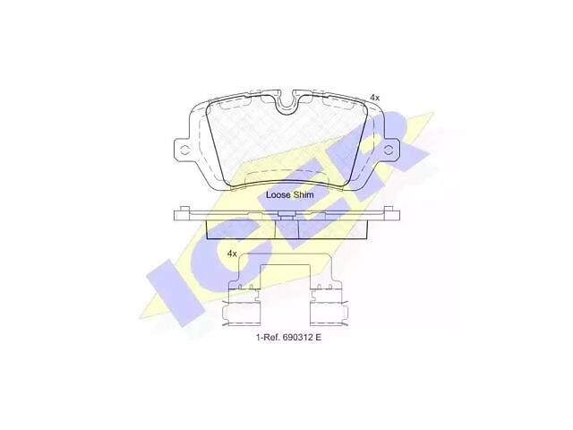 Комплект тормозных колодок TD0878222 на LAND ROVER RANGE ROVER SPORT (L494) 2013-