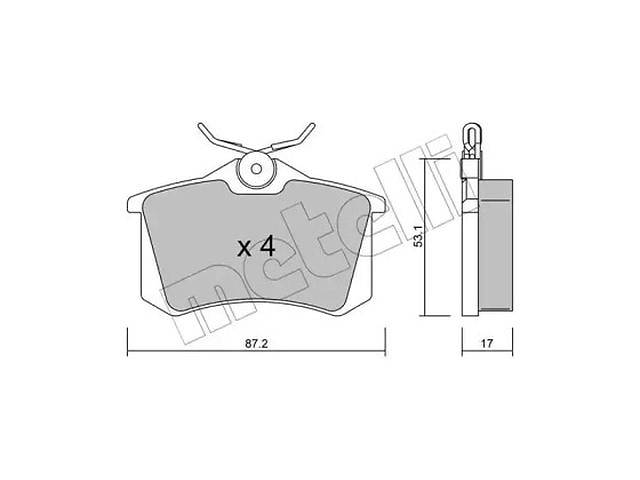 Комплект тормозных колодок TD1093472 на AUDI TT Roadster (8N9) 1999-2006