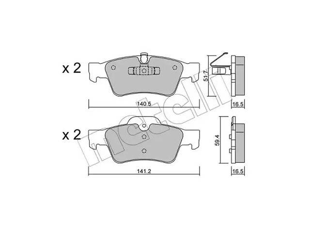 Комплект тормозных колодок TD1099557 на MERCEDES-BENZ M-CLASS (W164) 2005-2011