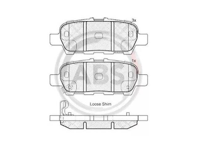 Комплект тормозных колодок TD1617341 на NISSAN NV200 / EVALIA автобус 2010-