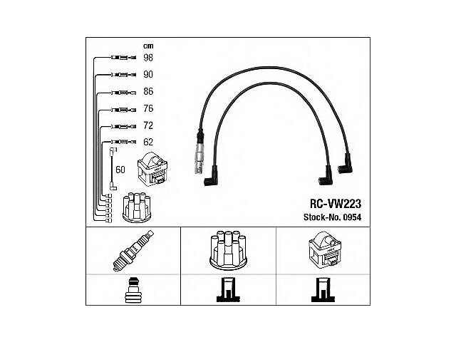 Комплект высоковольтных проводов для моделей:VOLKSWAGEN (PASSAT,PASSAT,GOLF,GOLF,VENTO,CORRADO)