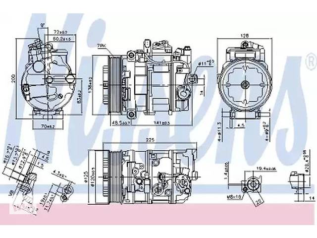 Компрессор кондиционера WD0222433 на PORSCHE CAYENNE 2002-2010