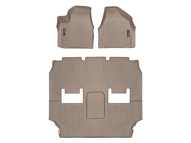 Коврики WeatherTech Beige для Chrysler Pacifica (mkII)(not hybrid)(Touring Trim)(2 row - 3 seat bench or 2 row - buck...