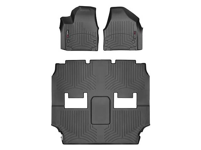 Коврики WeatherTech Black для Chrysler Pacifica (mkII)(not hybrid)(Touring Trim)(2 row - 3 seat bench or 2 row - buck...