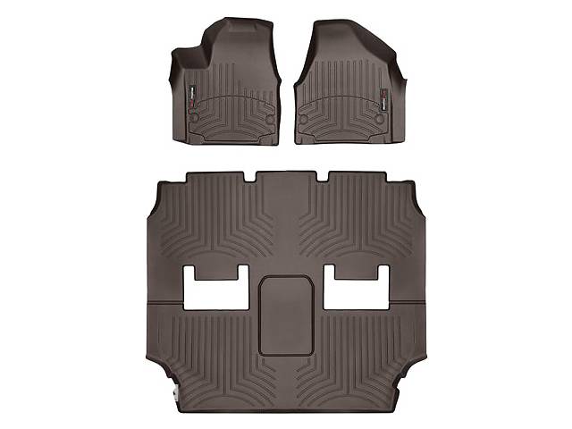 Коврики WeatherTech Choco для Chrysler Pacifica (mkII)(not hybrid)(Touring Trim)(2 row - 3 seat bench or 2 row - buck...